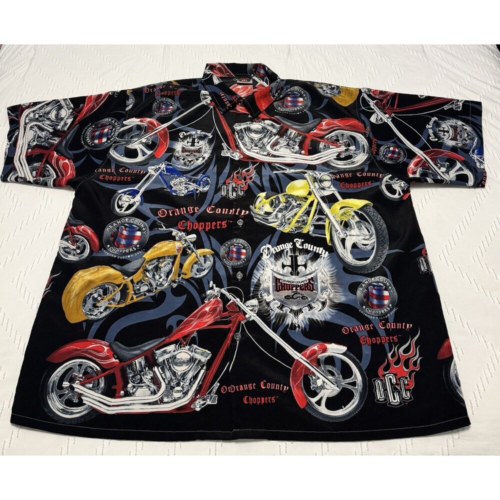 Orange County Choppers West Coast Choppers Shirt Size 3XL Hawaiian Style 2004